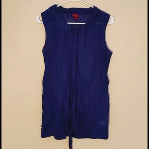 Cobalt Blue Tie-neck Tank